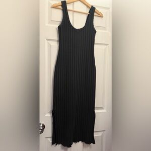 NWOT Black Ribbed Bodycon Dress - Women's Sleek Knit Dress